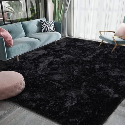 Antrese Shag Black Area Rug